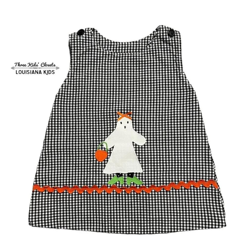 Funtasia Too! 12m Reversible Halloween Ghost / Pink Car Appliqué Dress